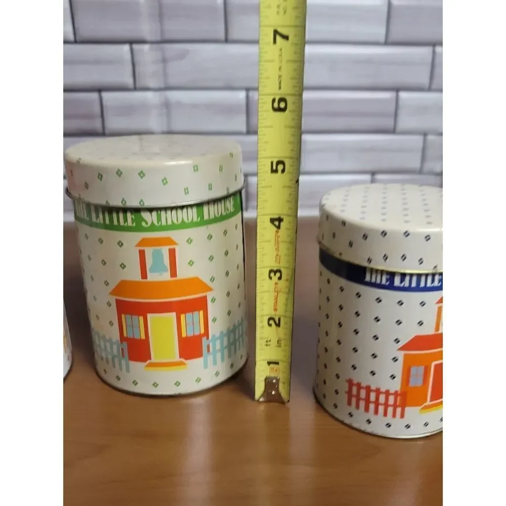 1970's Little School House Nesting Tins